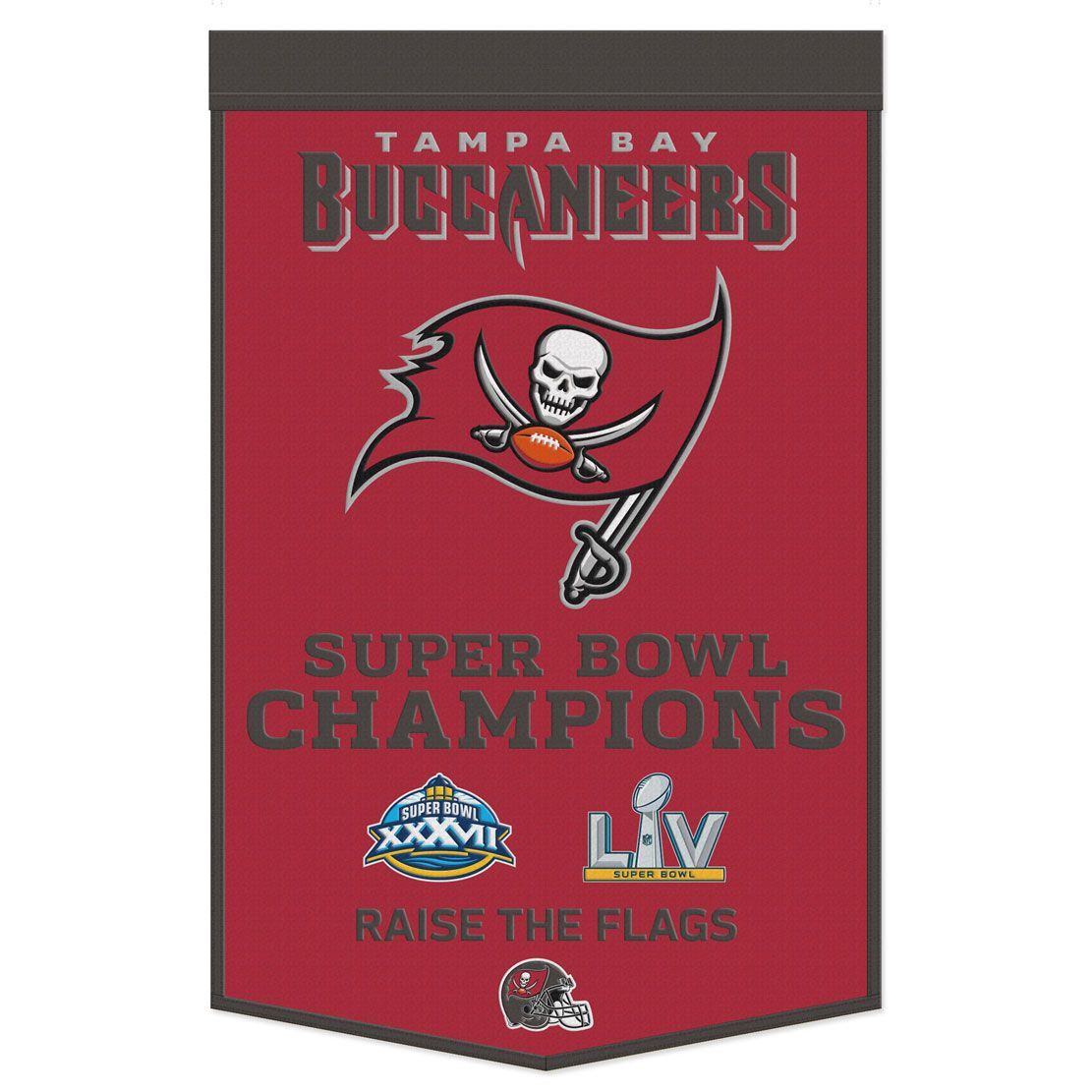 Tampa Bay Buccaneers Banner Wool 24x38 Dynasty Champ Design
