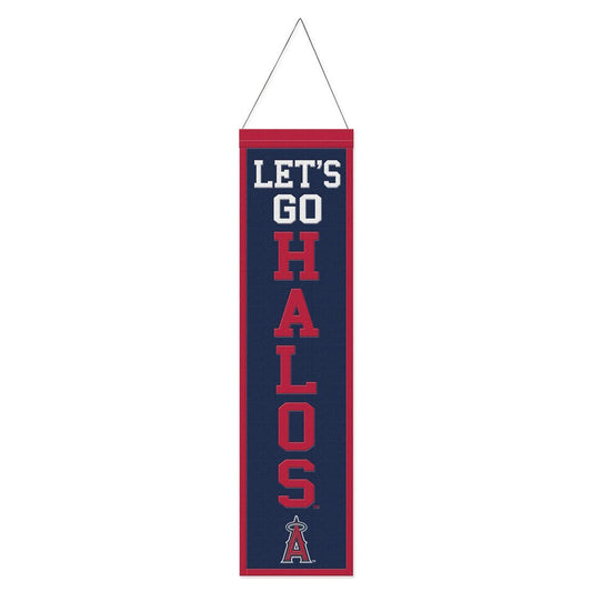 Los Angeles Angels Banner Wool 8x32 Heritage Slogan Design - Special Order