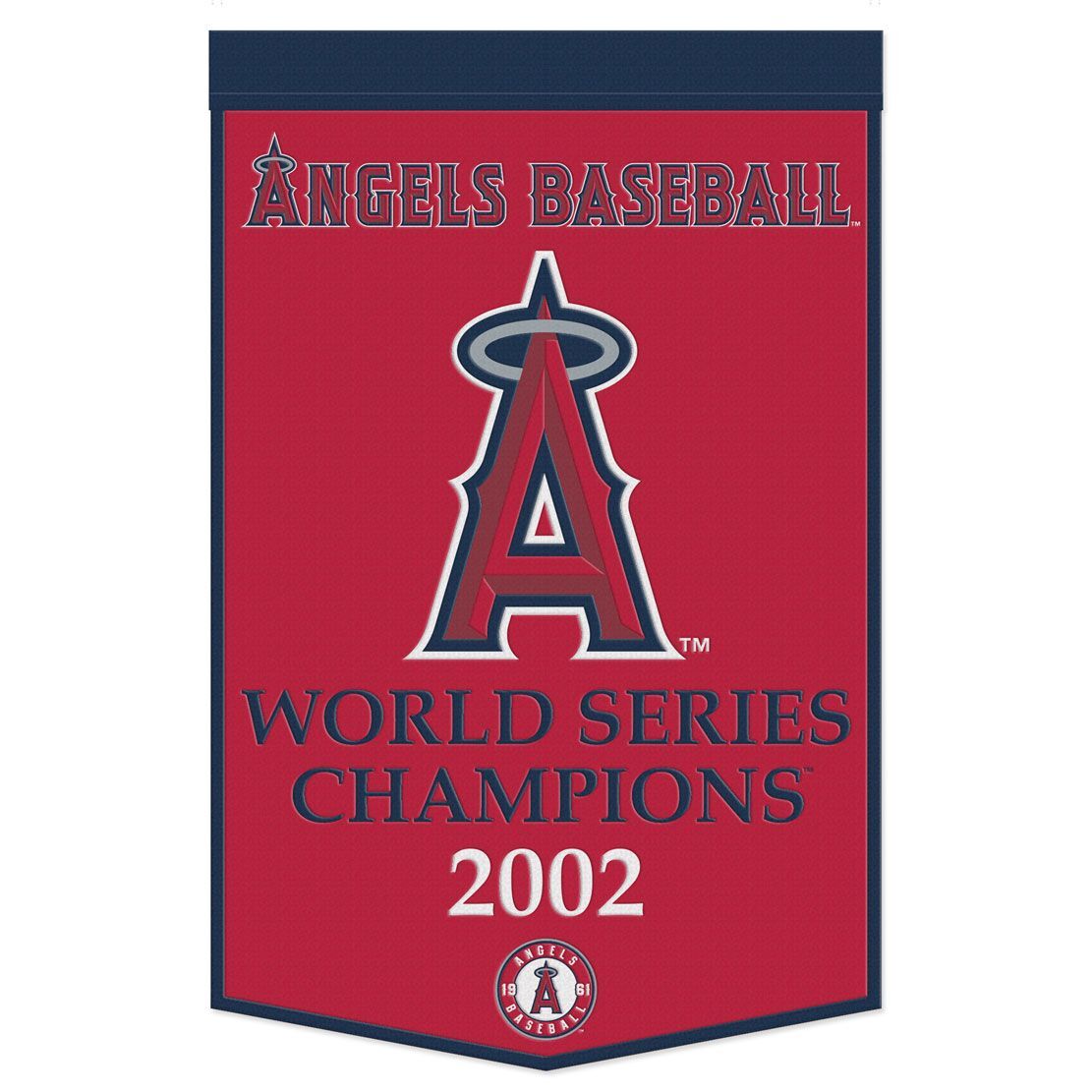 Los Angeles Angels Banner Wool 24x38 Dynasty Champ Design - Special Order