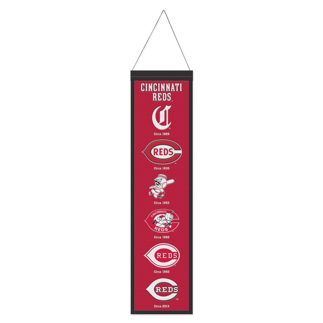 Cincinnati Reds Banner Wool 8x32 Heritage Evolution Design