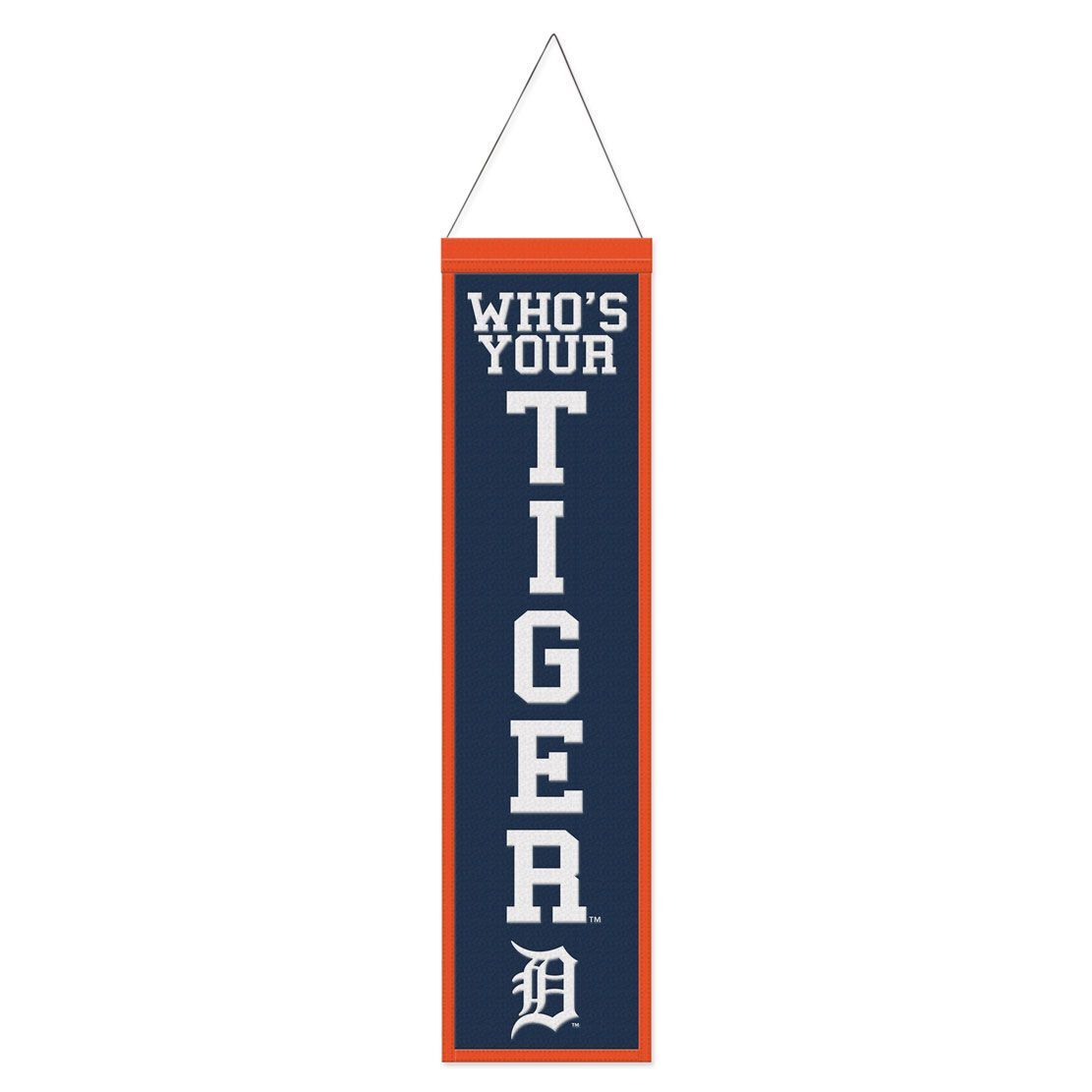 Detroit Tigers Banner Wool 8x32 Heritage Slogan Design - Special Order
