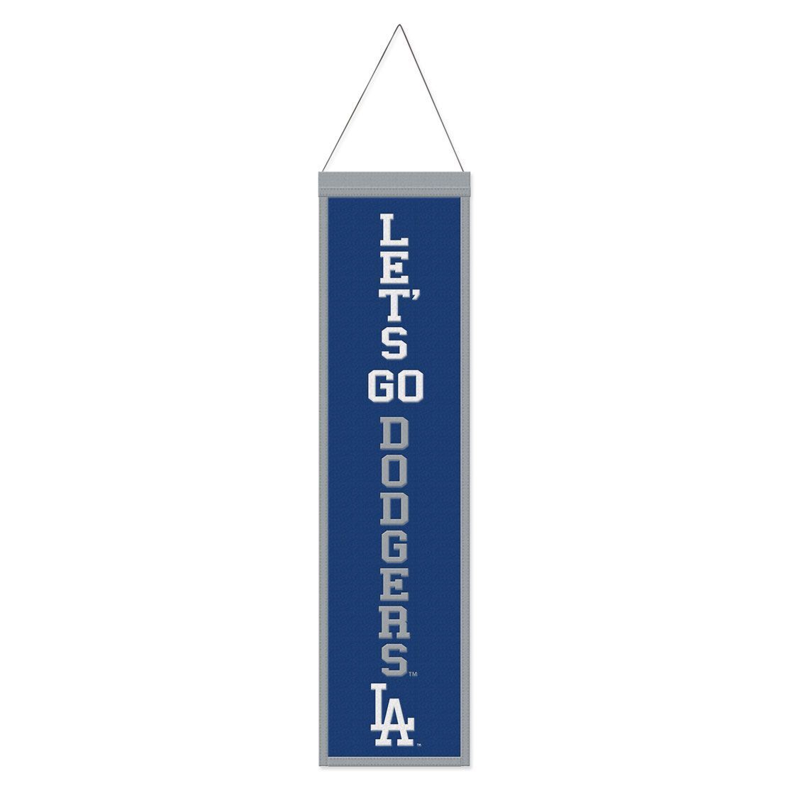 Los Angeles Dodgers Banner Wool 8x32 Heritage Slogan Design - Special Order