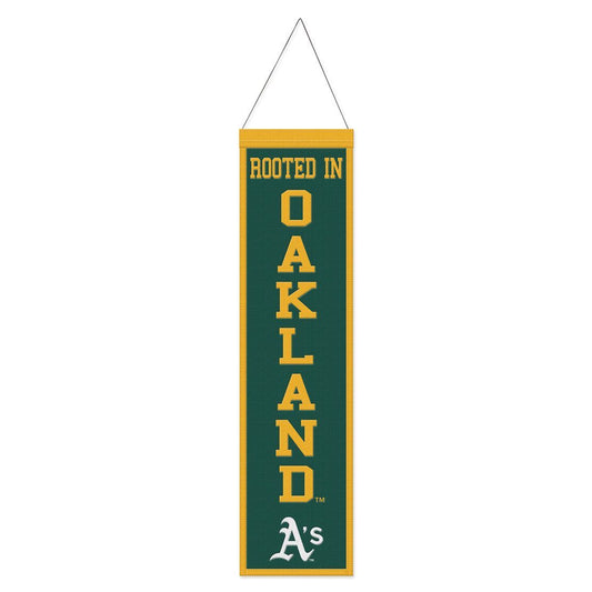 Oakland Athletics Banner Wool 8x32 Heritage Slogan Design - Special Order
