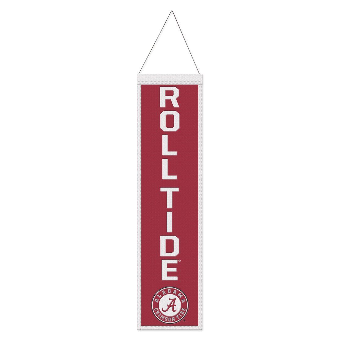 Alabama Crimson Tide Banner Wool 8x32 Heritage Slogan Design - Special Order