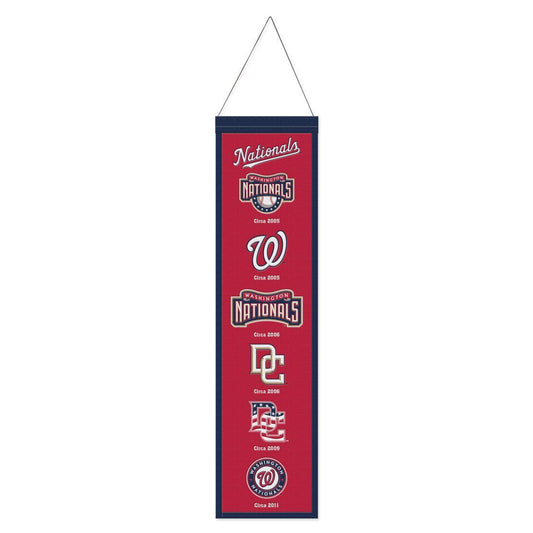 Washington Nationals Banner Wool 8x32 Heritage Evolution Design - Special Order
