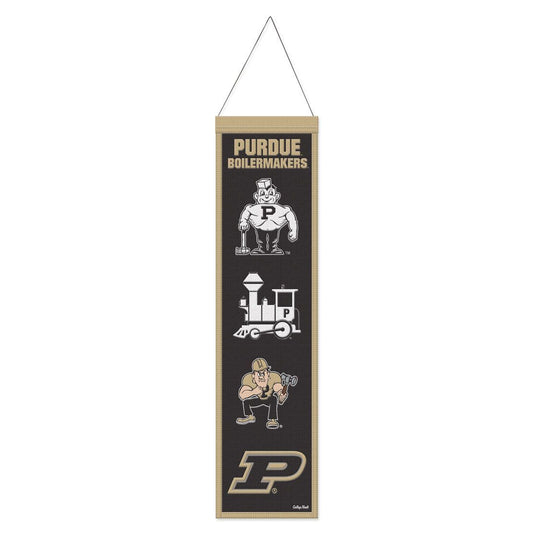 Purdue Boilermakers Banner Wool 8x32 Heritage Evolution Design - Special Order