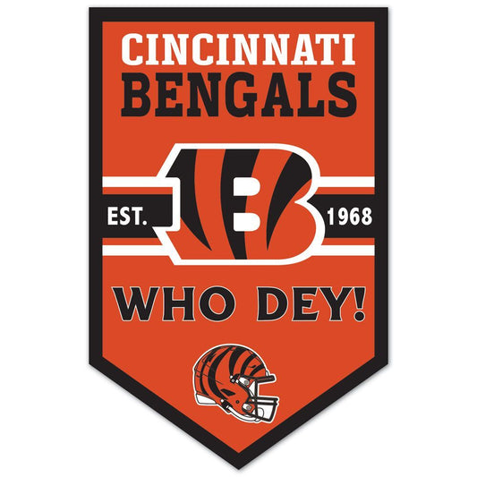 Cincinnati Bengals Sign 11x17 Wood Chevron