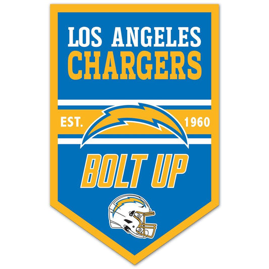 Los Angeles Chargers Sign 11x17 Wood Chevron
