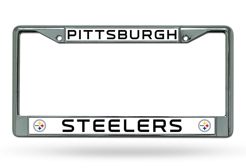 Pittsburgh Steelers License Plate Frame Chrome