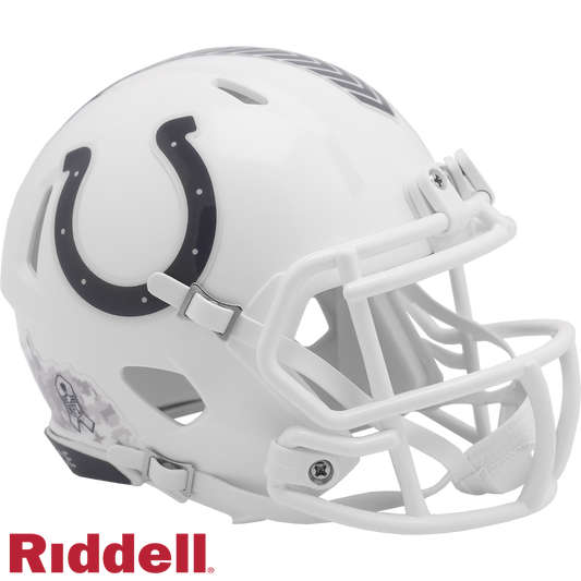 Indianapolis Colts Helmet Riddell Replica Mini Speed Style Salute To Service 2024