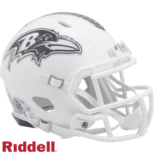 Baltimore Ravens Helmet Riddell Replica Mini Speed Style Salute To Service 2024