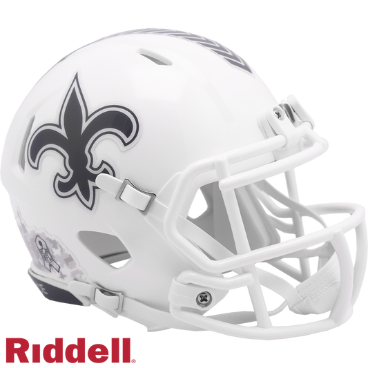 New Orleans Saints Helmet Riddell Replica Mini Speed Style Salute To Service 2024