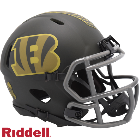 Cincinnati Bengals Helmet Riddell Replica Mini Speed Style Salute To Service 2025