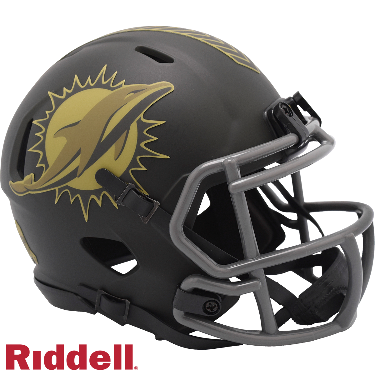 Miami Dolphins Helmet Riddell Replica Mini Speed Style Salute To Service 2025