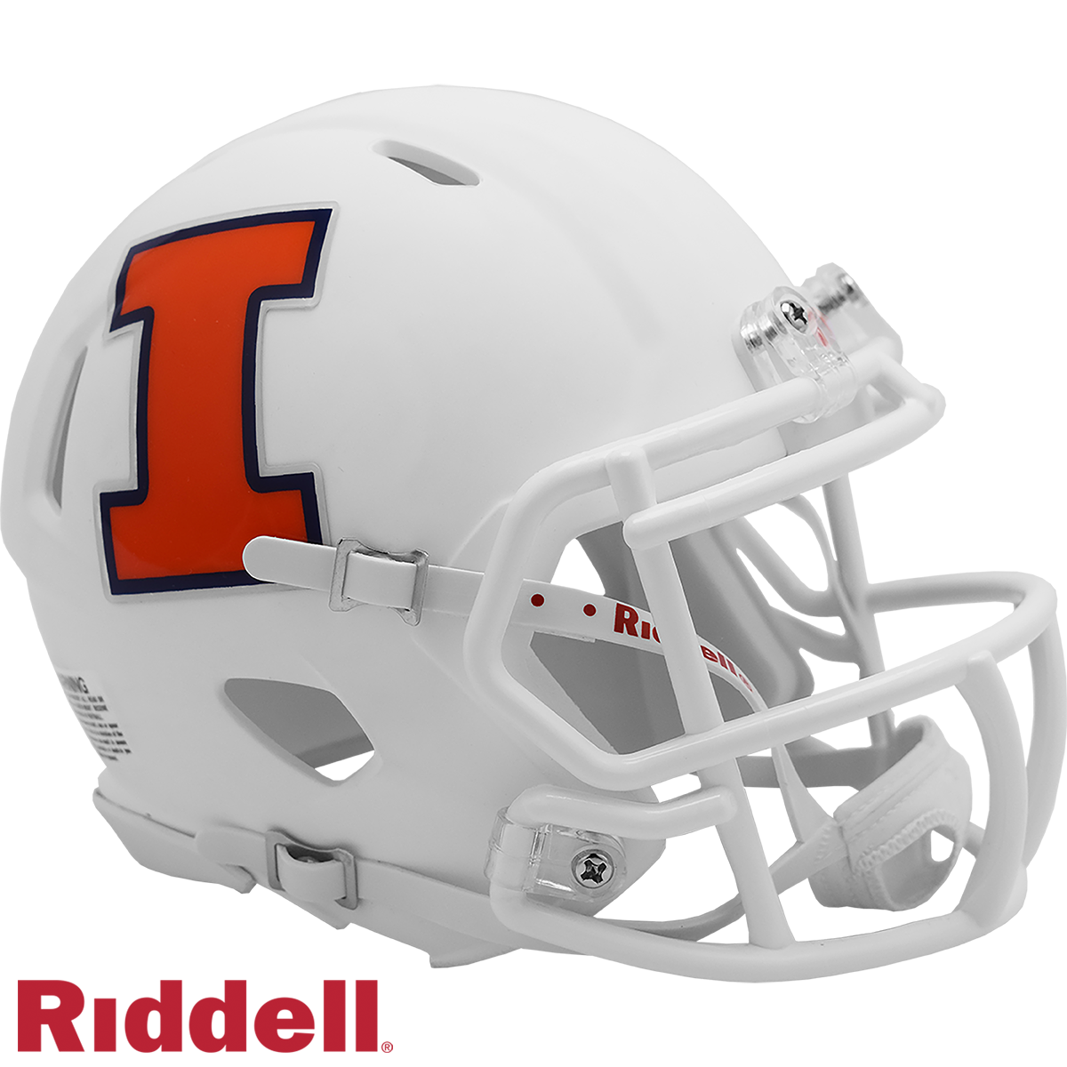 Illinois Fighting Illini Helmet Riddell Replica Mini Speed Style White