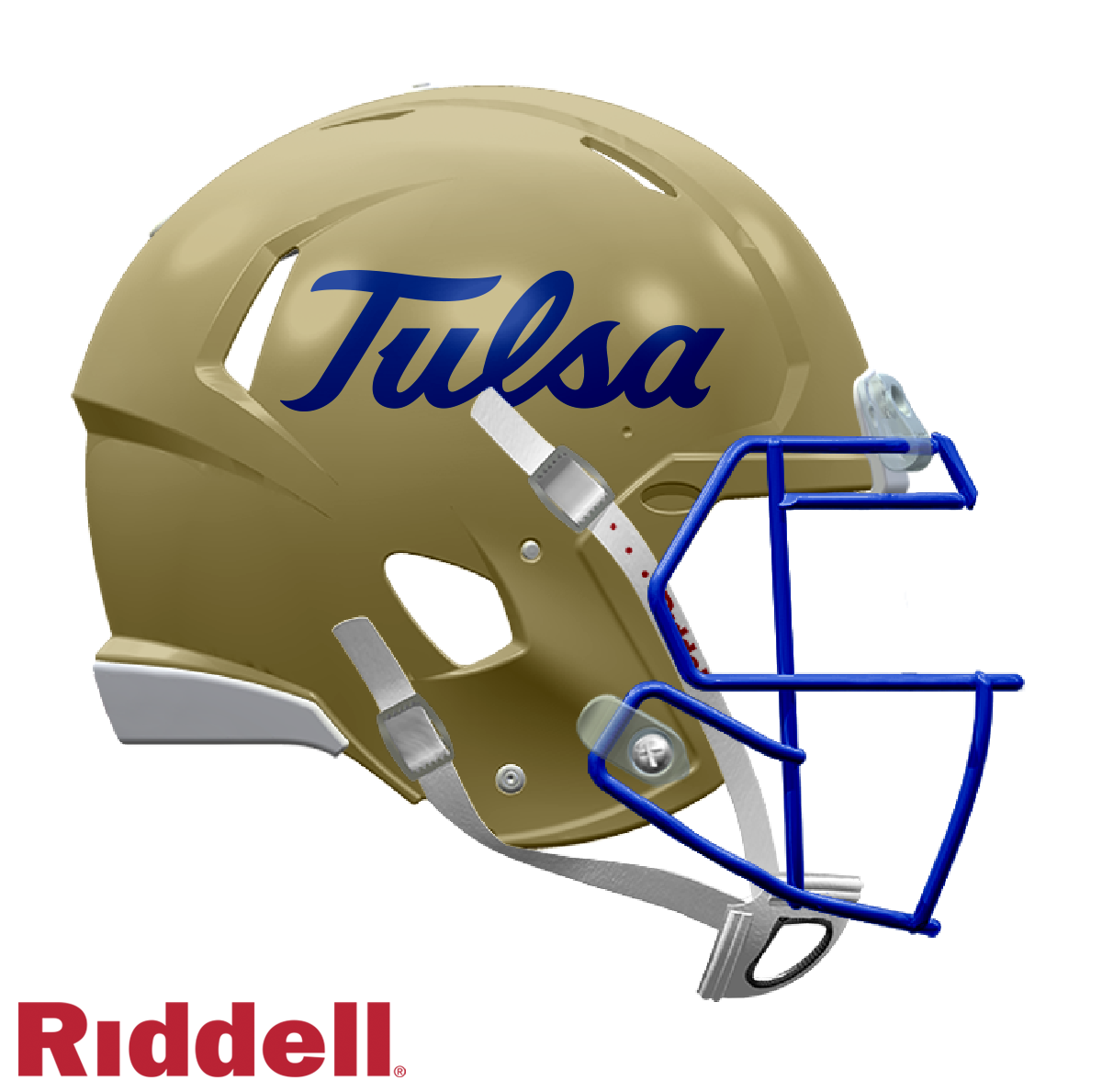 Tulsa Golden Hurricane Helmet Riddell Replica Mini Speed Style Gold