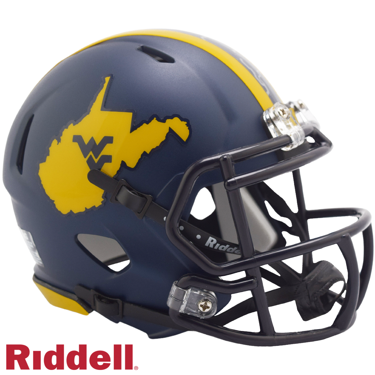West Virginia Mountaineers Helmet Riddell Replica Mini Speed Style Country Roads 2023