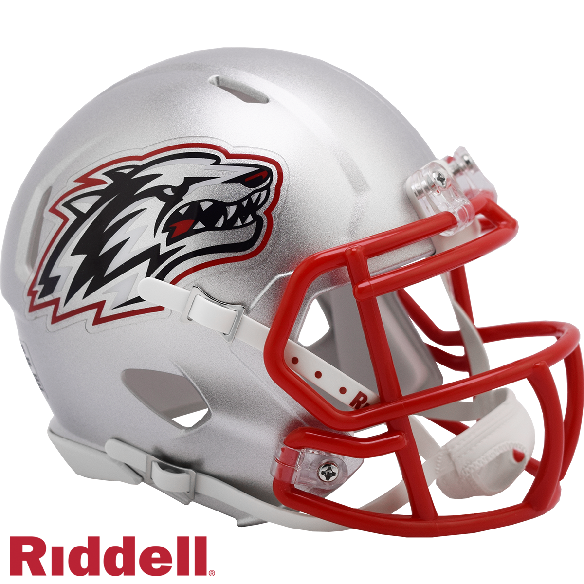 New Mexico Lobos Helmet Riddell Replica Mini Speed Style Silver