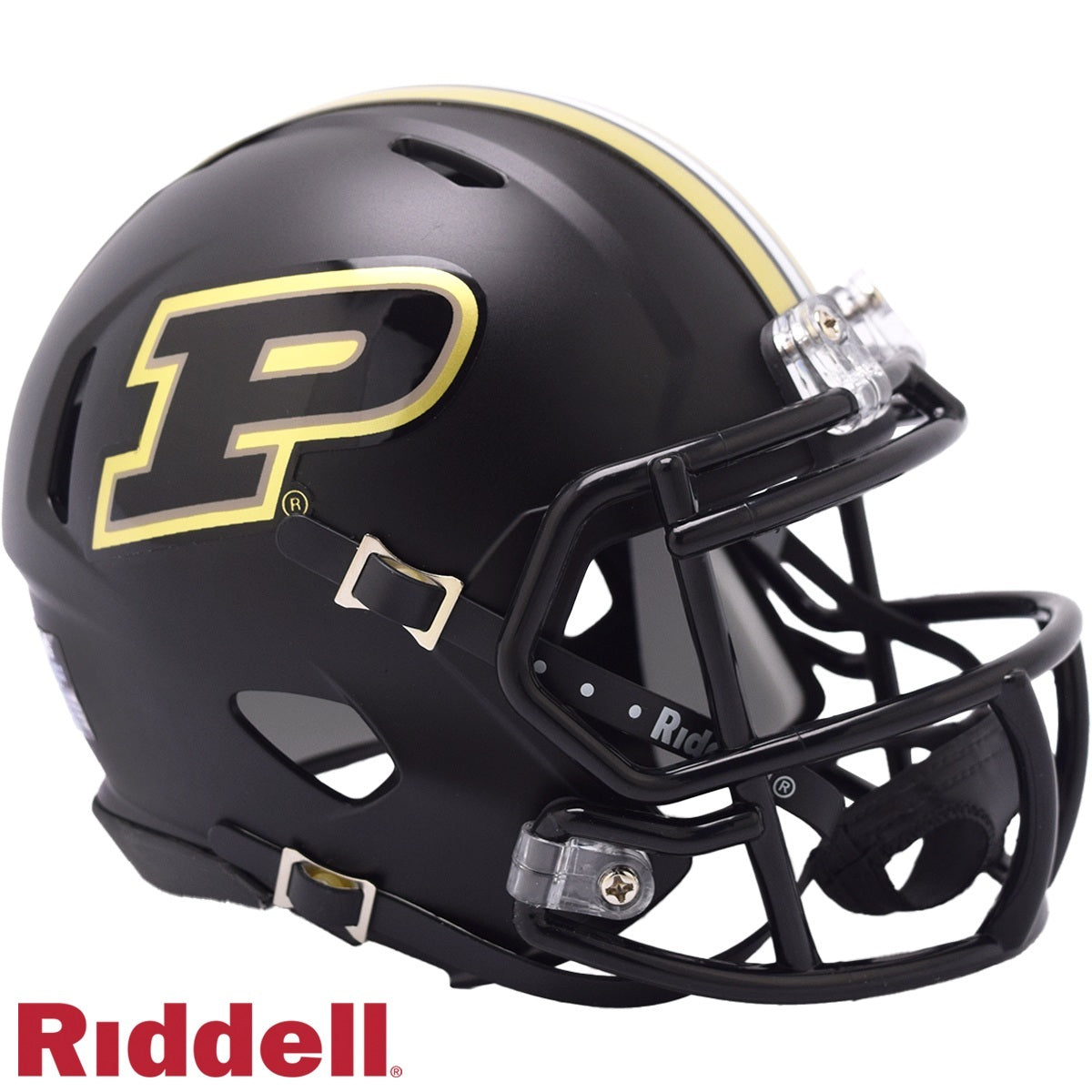 Purdue Boilermakers Helmet Riddell Replica Mini Speed Style Black 2024