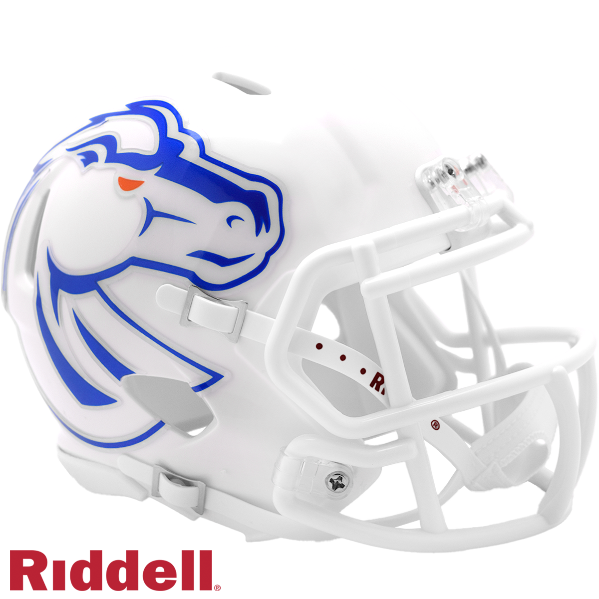 Boise State Broncos Helmet Riddell Replica Mini Speed Style White 2024
