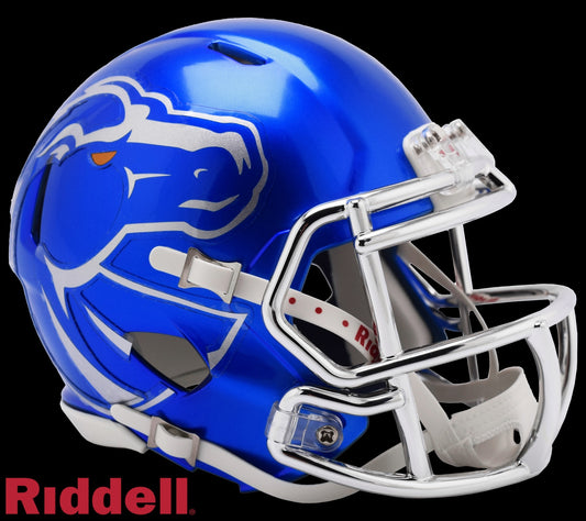 Boise State Broncos Helmet Riddell Replica Mini Speed Style Blue 2024