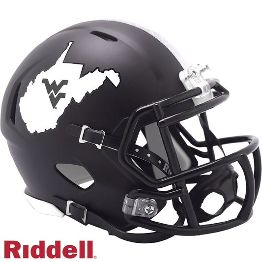 West Virginia Mountaineers Helmet Riddell Replica Mini Speed Style Coal Rush