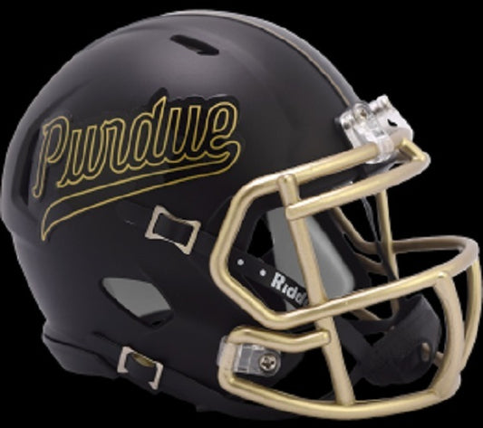 Purdue Boilermakers Helmet Riddell Replica Mini Speed Style Script Design