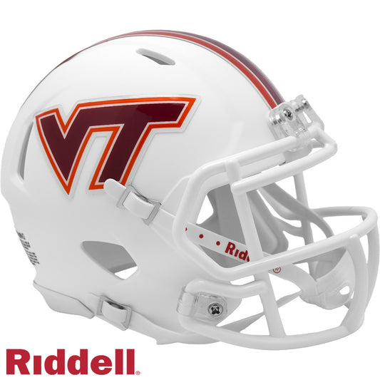 Virginia Tech Hokies Helmet Riddell Replica Mini Speed Style White