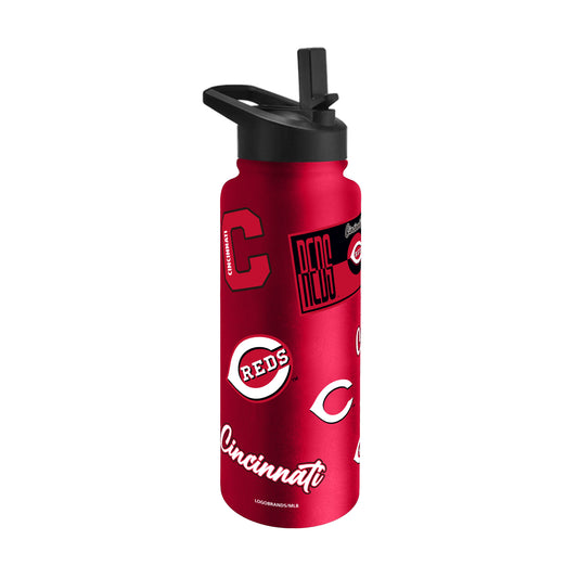 Cincinnati Reds Quencher Bottle 34oz Stainless Steel Dreamweave
